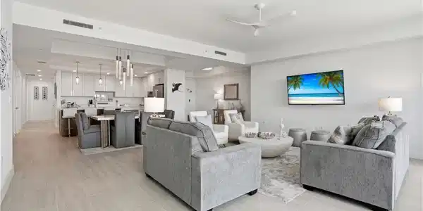 Image 4: Open concept Living area Virtually Edited