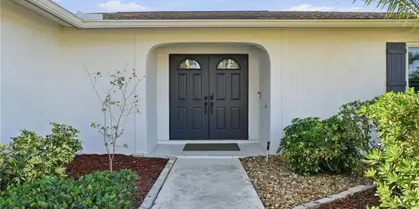 Image 3: Freshly Painted front door with new hardware