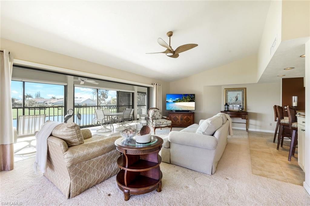 Image 1: Partial View of the Great Room- Sliding Glass Doors Pocket to the 4 Season Lanai- with Vinyl Windows or Screens