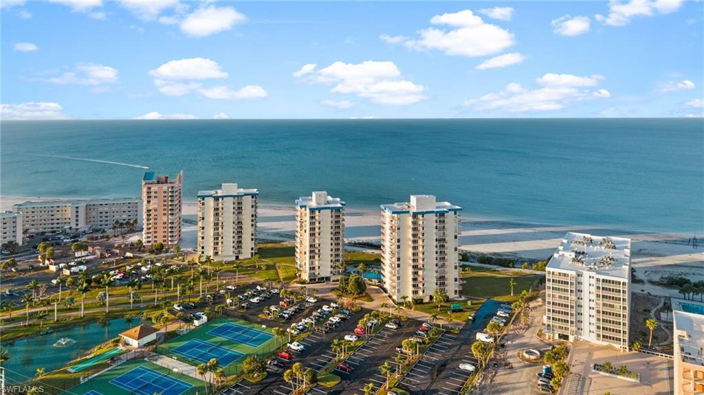 Image 3: Aerial condos and Gulf