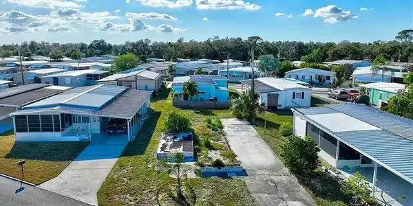 Image 2: Aerial perspective of suburban area