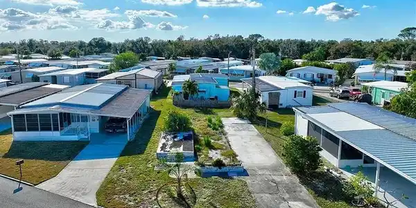 Image 3: Aerial perspective of suburban area
