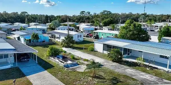 Image 4: Aerial perspective of suburban area