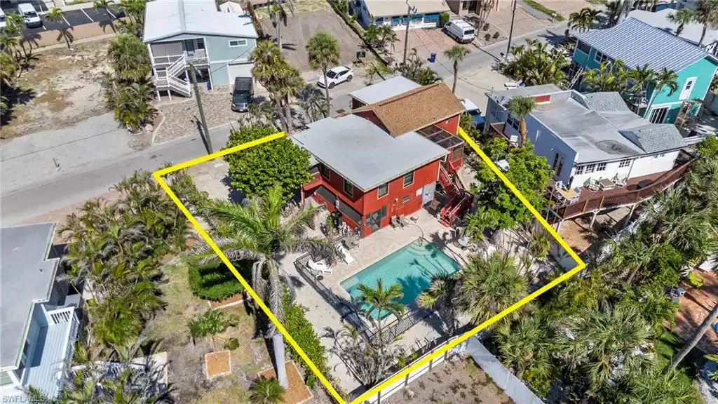 Image 1: Wow! Huge Pool! Bird's eye view of the property - Virtually Edited Exterior Image