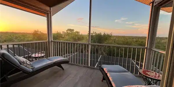Image 4: Private balcony off the Primary Suite overlooking the mangroves