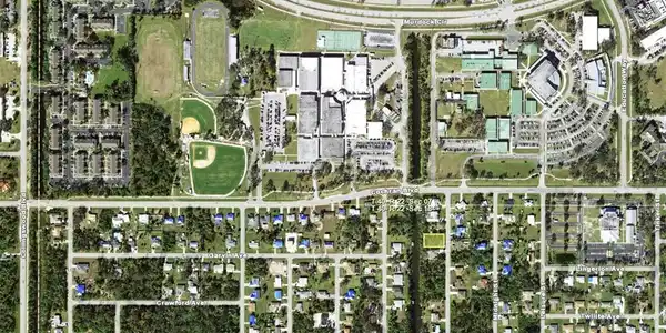 Image 2: Aerial map of property and surrounding area