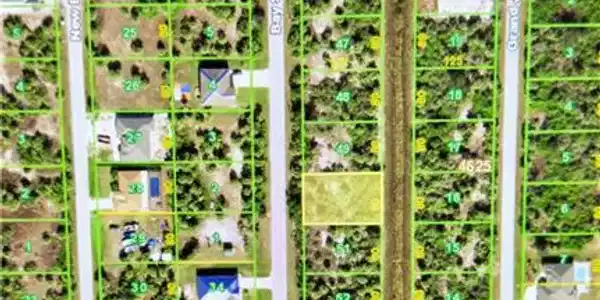Image 2: Aerial map of property and surrounding area featuring property parcel outlined
