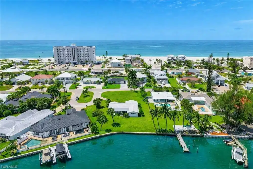 Image 1: one block off beach, looking west towards Gulf