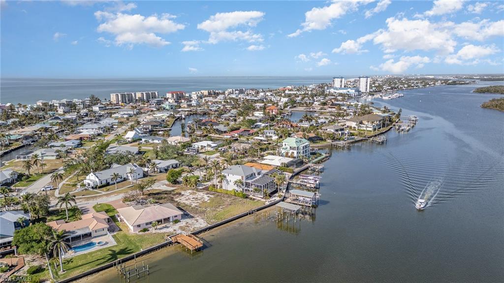 Image 2: Aerial view of property's location on Estero Island & Bay
