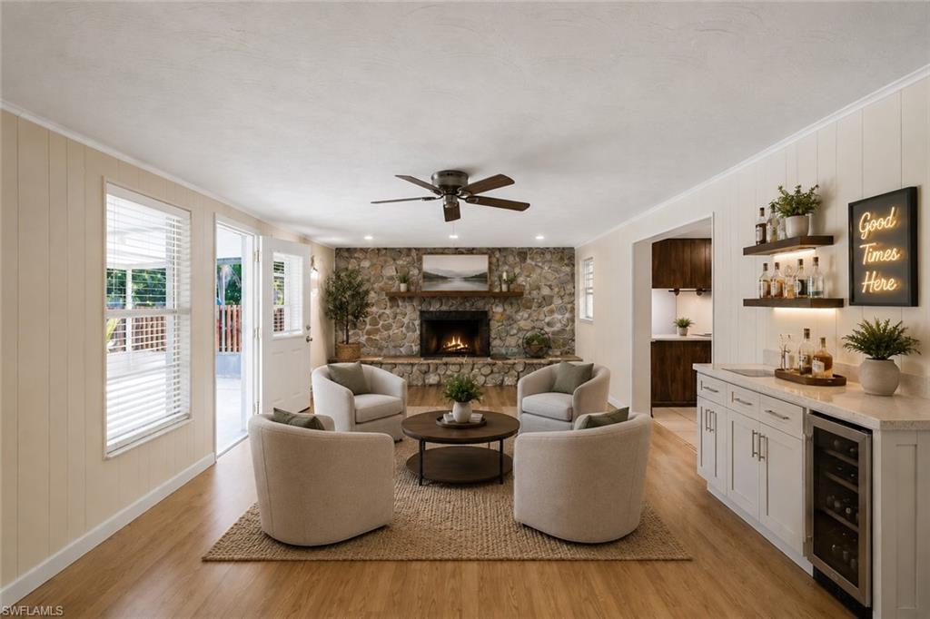 Image 1: Virtual staging of the family room
