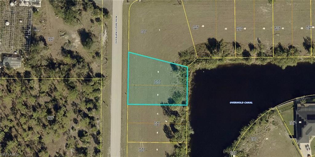 Image 3: Aerial map of property and surrounding area featuring property boundaries highlighted