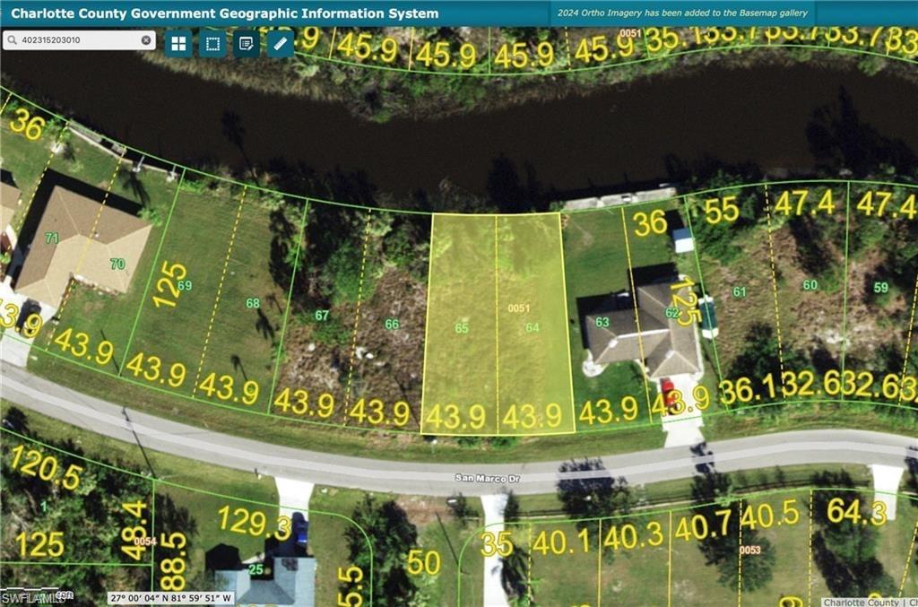 Image 2: Aerial overview of property's location featuring property boundaries highlighted