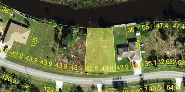 Image 2: Aerial overview of property's location featuring property boundaries highlighted