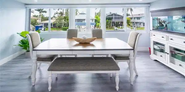 Image 3: Dining area featuring plenty of natural light and wood finished floors