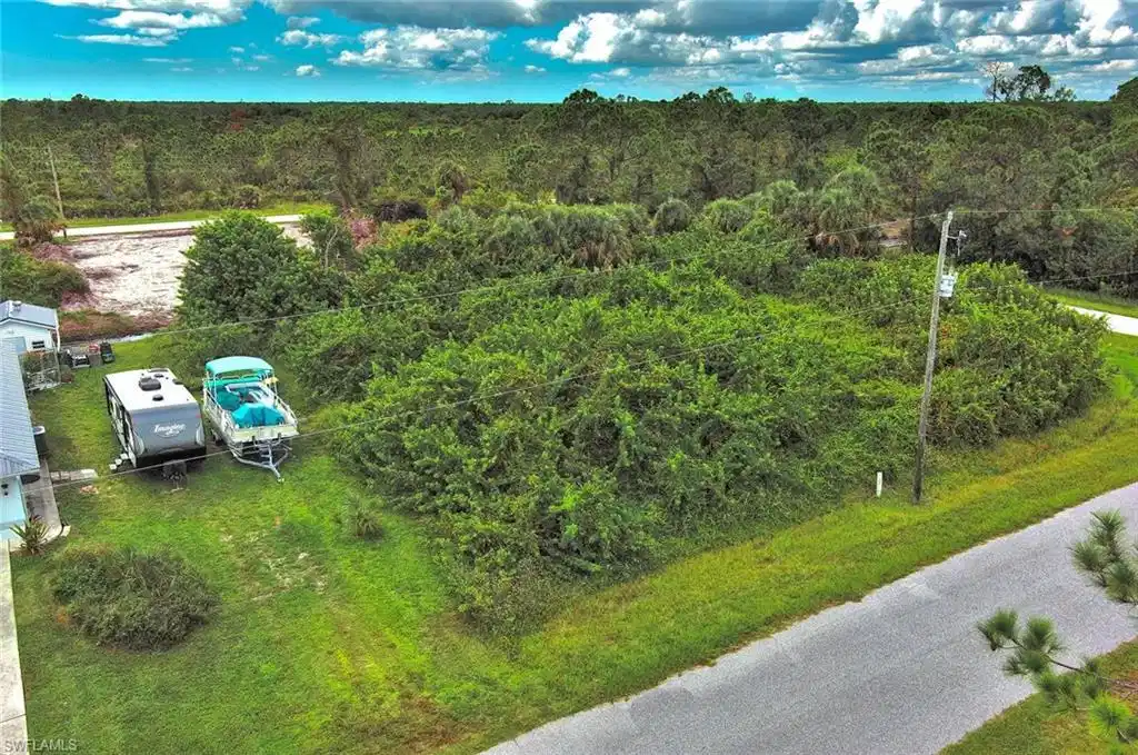 Image 1: Aerial view of a heavily wooded area