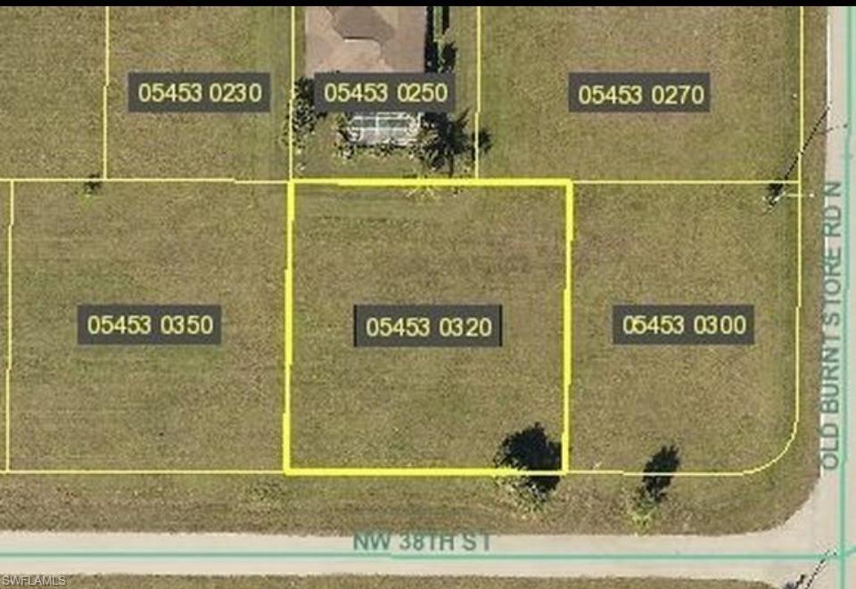 Image 1: Aerial map of property and surrounding area featuring property parcel outlined