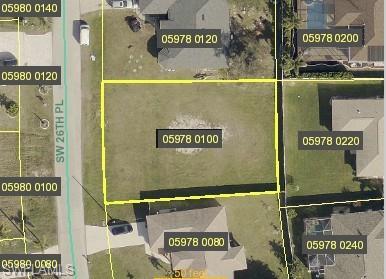 Image 2: Aerial view of property's location with property boundaries highlighted