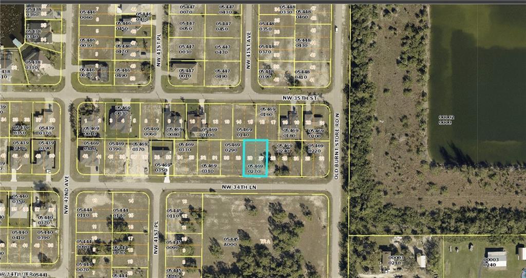 Image 1: Aerial map of property and surrounding area with property parcel outlined
