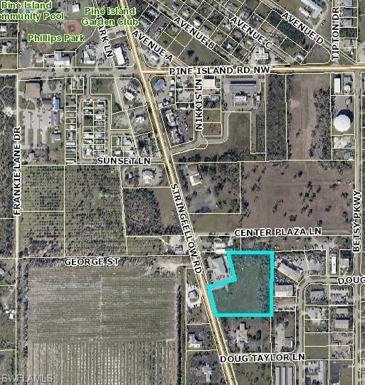 Image 2: Aerial map of property and surrounding area with property boundaries highlighted