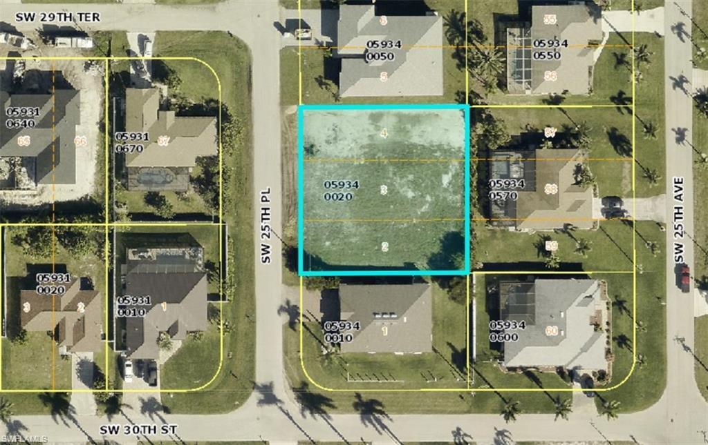 Image 1: Aerial map of property and surrounding area with property boundaries highlighted