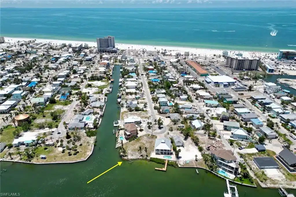 Image 1: Drone / aerial view with a view of city and a water view