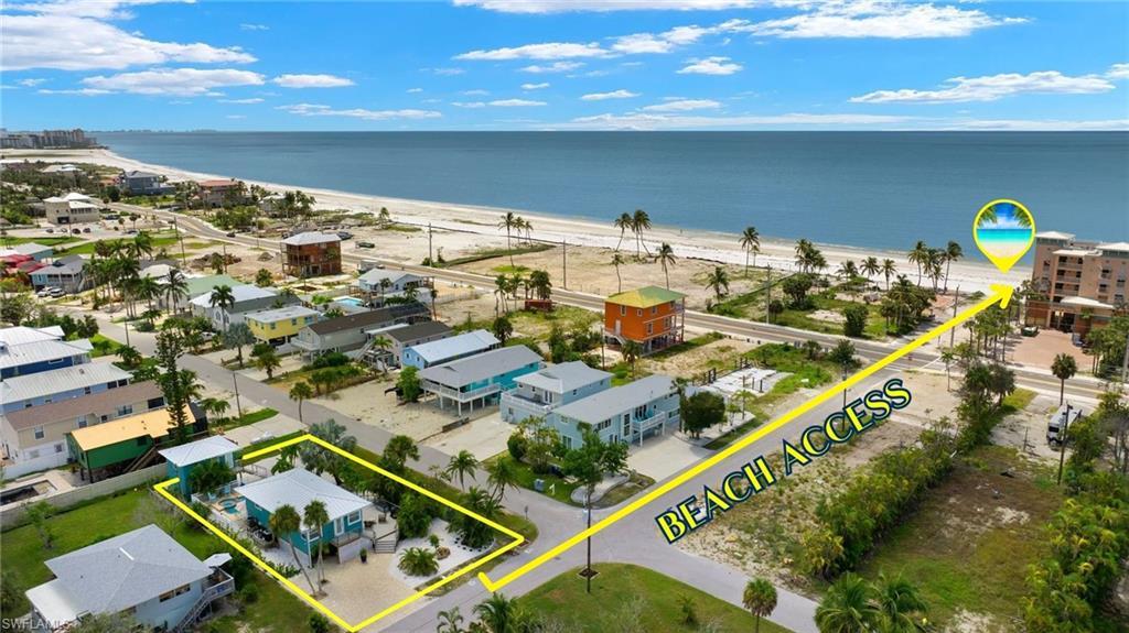 Image 1: Aerial view showcasing beach access  - Virtually Edited Image