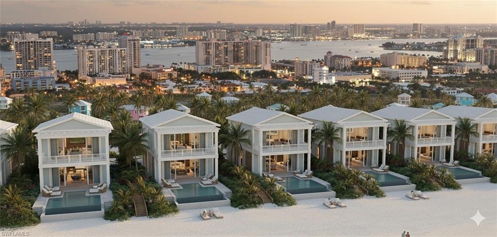 Image 1: Virtual concept image &ndash; example of potential site development with elevated Gulf-front homes and pools.