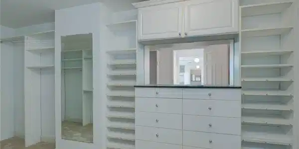Image 4: View of closet w/built in drawers and Shoe Shelves