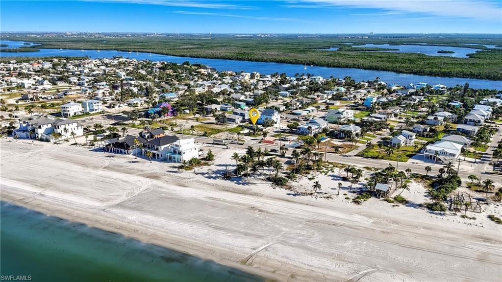 Image 2: Aerial view of lot location from Gulf - Virtually Edited Image