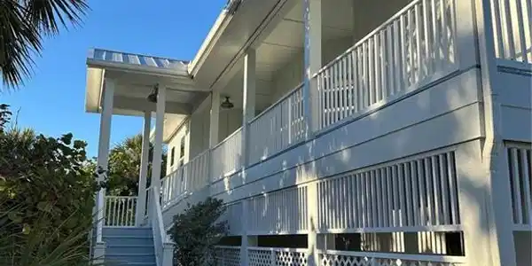 Image 3: View of property exterior with stairs