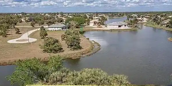 Image 3: Drone / aerial view with a water view