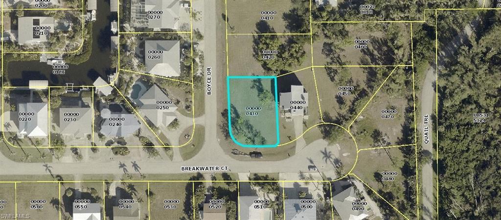 Image 2: Aerial map of property and surrounding area with property parcel outlined