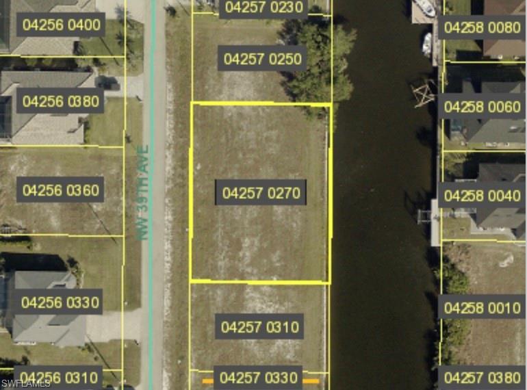 Image 1: Aerial overview of property's location with property boundaries highlighted
