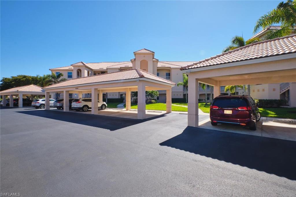 Image 1: View of covered parking lot