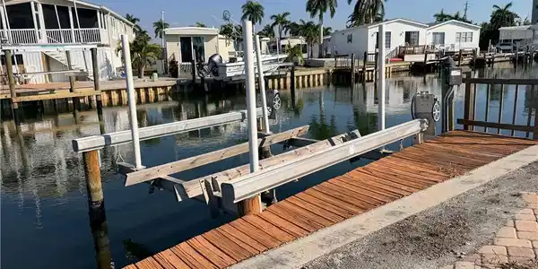 Image 4: Existing Dock area featuring a water view, boat lift