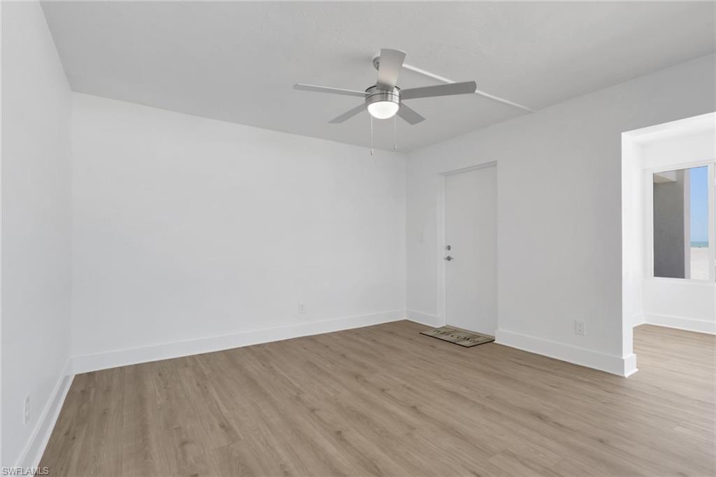 Image 3: Spare room featuring light wood finished floors and a ceiling fan