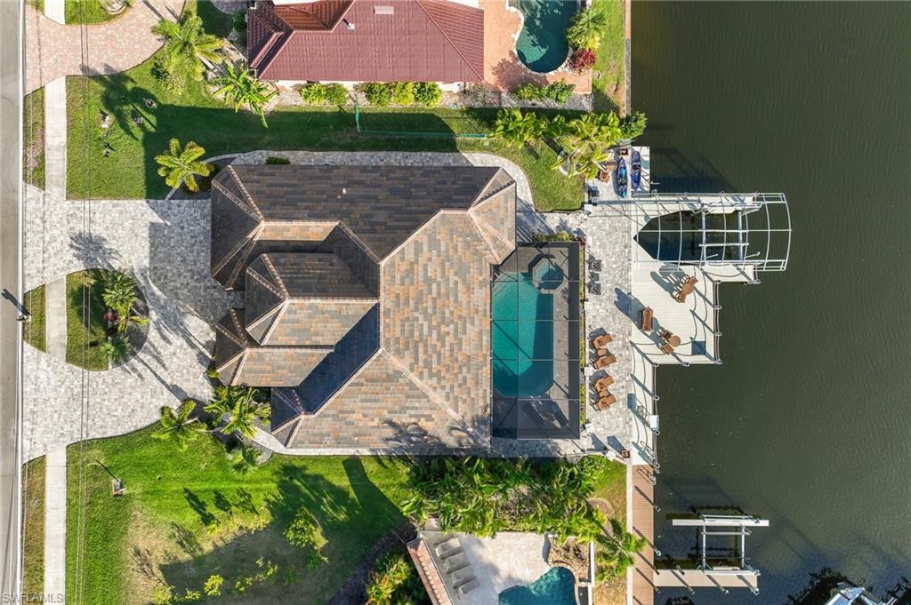 Image 2: Drone / aerial view of a pool area