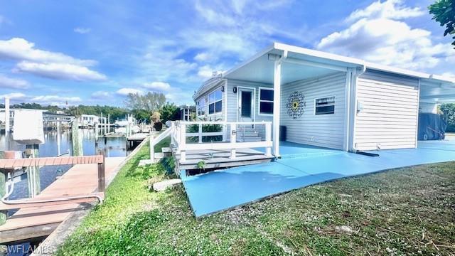 Image 3: Covered Patio and trek deck at waterfront