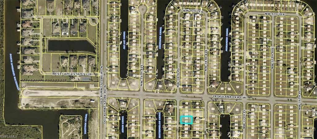 Image 1: Aerial map of property and Tropicana Park and luxury gated community West Cape Estates