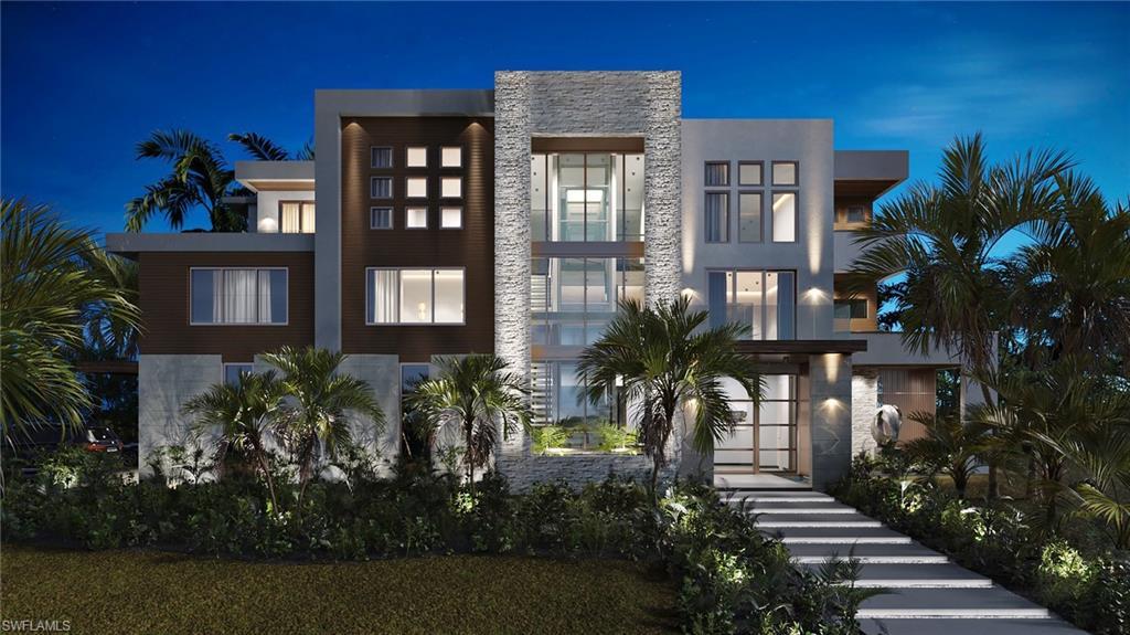 Image 1: View of property at night