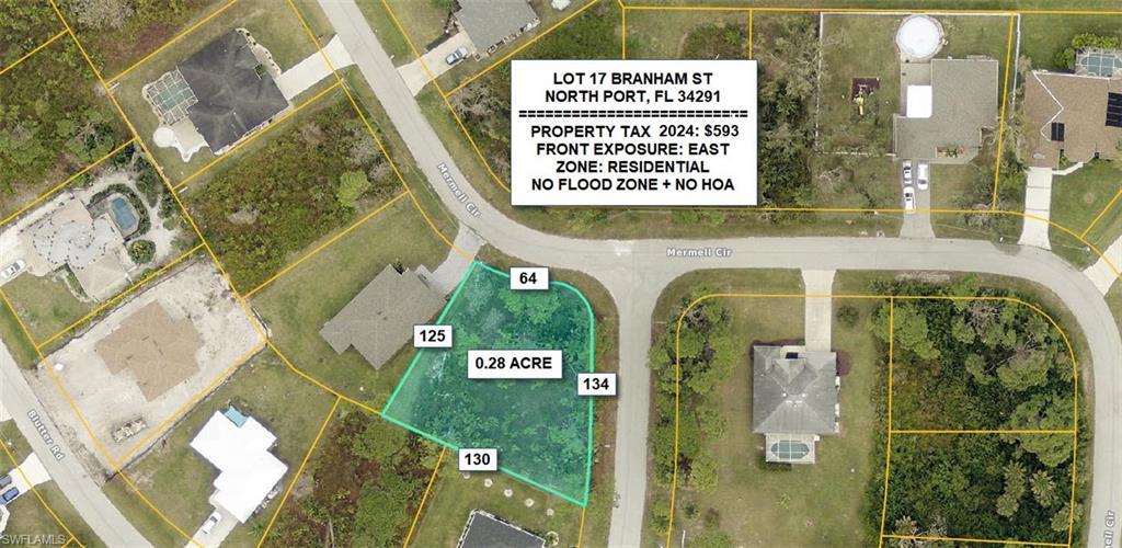 Image 1: Aerial view of property's location featuring property boundaries highlighted