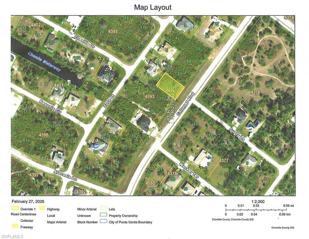 Image 1: Aerial map of property and surrounding area with property parcel outlined