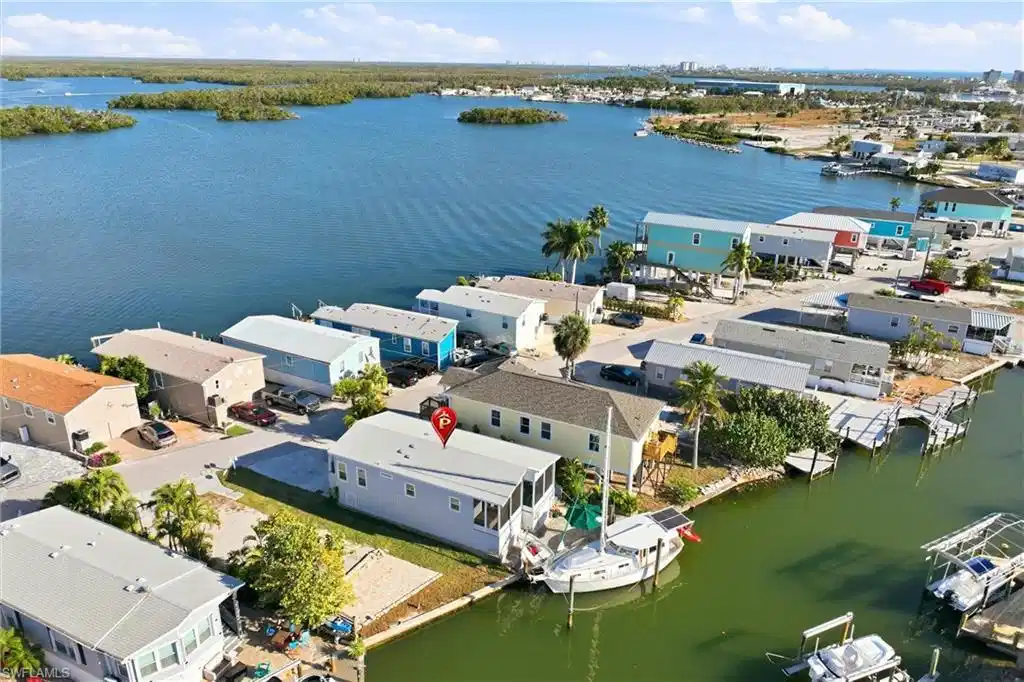Image 1: Bird's eye view of a large body of water
