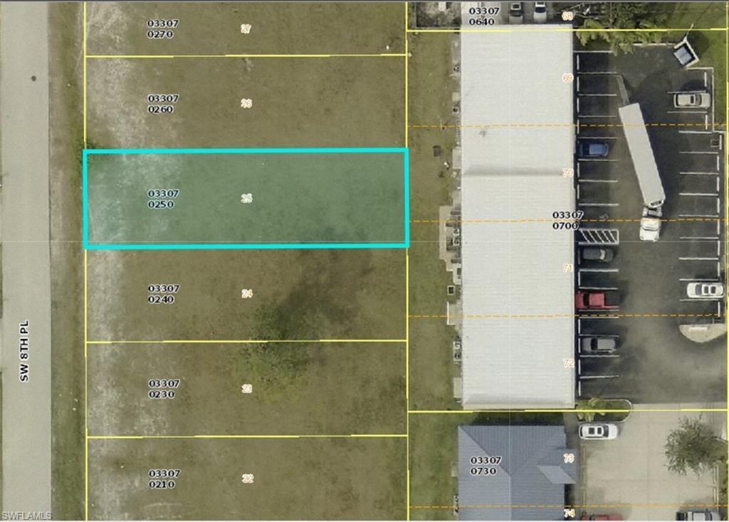 Image 1: Aerial overview of property's location with property parcel outlined
