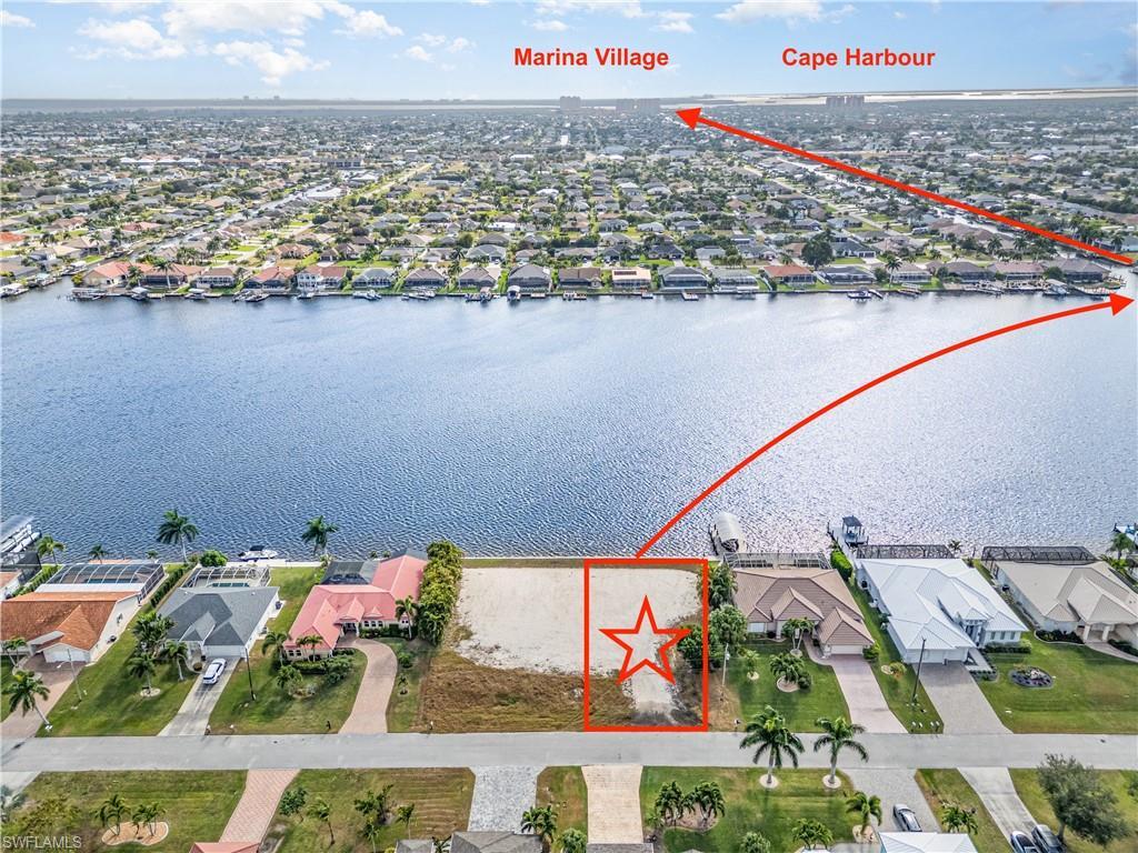 Image 2: Aerial view of lot showing boating access