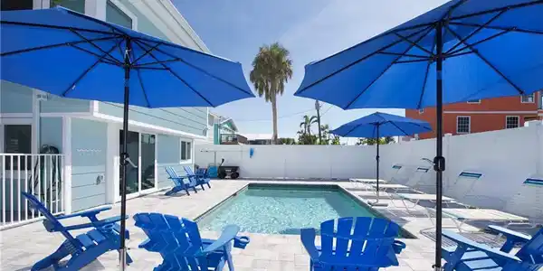 Image 2: Outdoor oasis with a refreshing pool - Virtually Edited Image
