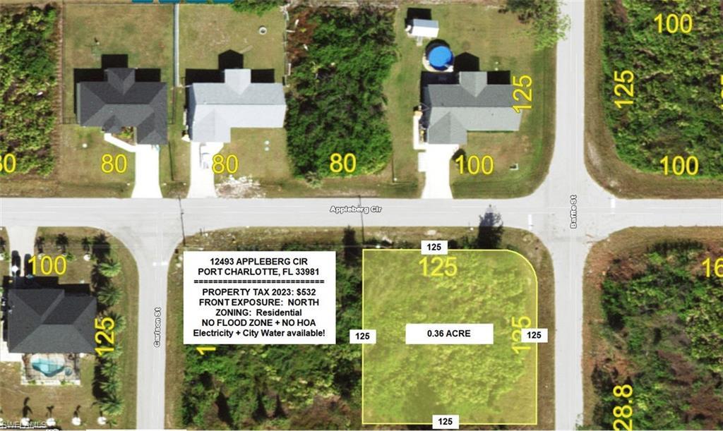 Image 1: Aerial overview of property's location with property parcel outlined