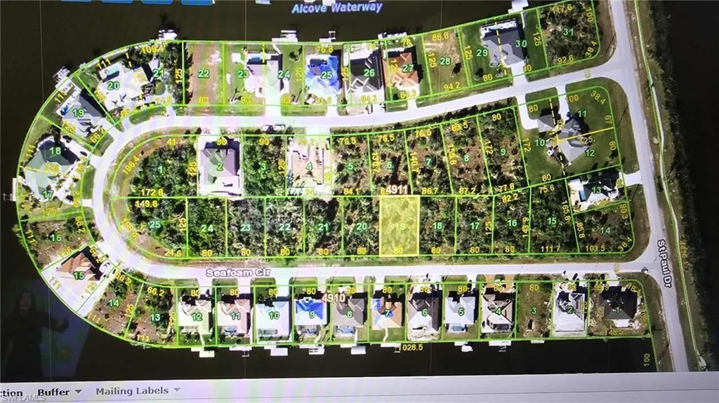 Image 2: Aerial map of property and surrounding area with property boundaries highlighted