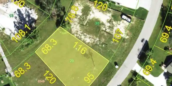 Image 2: Aerial view with dimensions
