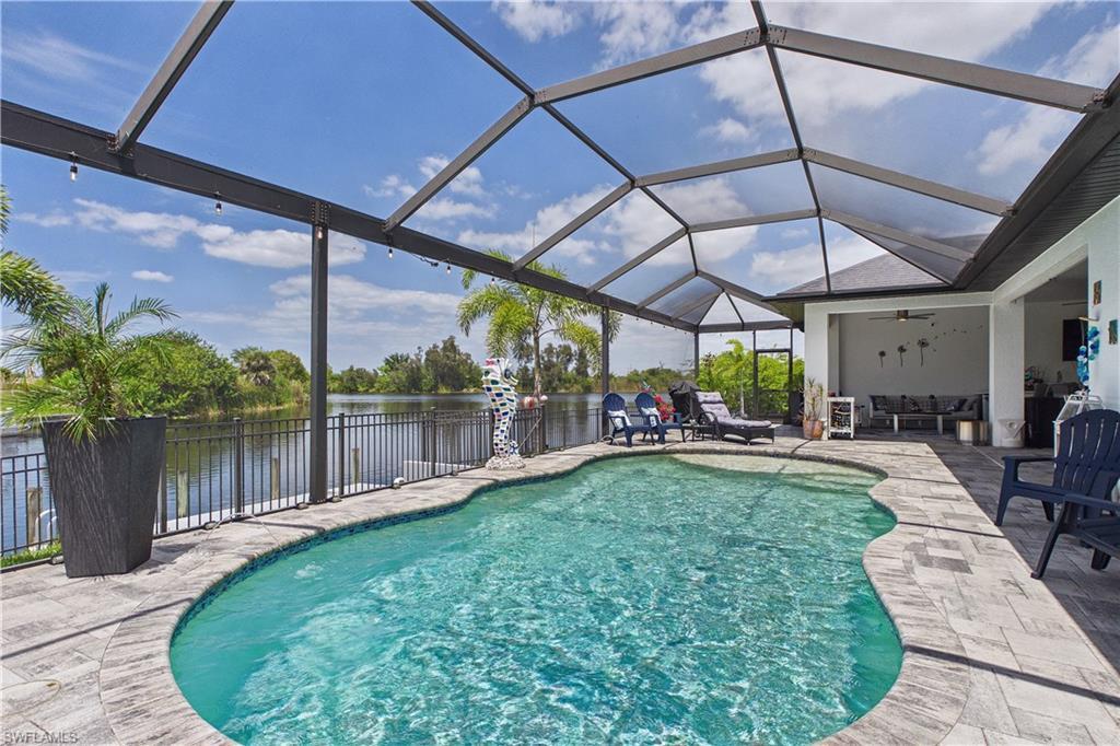 Image 1: Large electric heated saltwater pool
